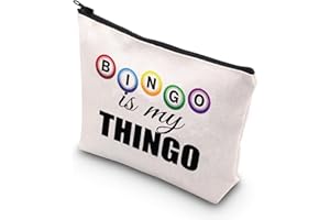 PLITI Sac de maquillage amusant pour bingo - Cadeau pour joueur de bingo - Cadeau pour joueur de bingo - Cadeau pour les amateurs de bingo, My Thingou, Classique