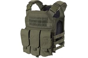 BEGADI Plate Carrier 'Universal', aus 500D Nylon, mit SAPI Dummys und Magazintasche - Olive