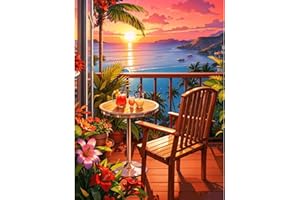 luckyarina Landschaft Malen Nach Zahlen Erwachsene-Landschaft Malen Nach Zahlen Erwachsene Leinwand,Malen Nach Zahlen für Erwachsene Landschaft,DIY Ölgemälde für Home Décor (30X40cm)