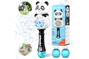 Aooess Bubble Machine for 3-8 Year Old Kids, Light up Bubble Wand Toys for Age 3 4 5 6 7 8 9 10 Years Old Kids Birthday Presents for Toddlers, Bubble Maker Gifts for Boys Girls