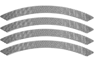 MOMOTOU Lot de 4 bandes anti-collision universelles en fibre de carbone pour voiture - Protection des sourcils - Décoration d'élargissement des ailes - Argenté