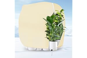 Gigmeta Voile Hivernage Plante Exterieur, 180 x 120 cm Réutilisable Protection Hivernale pour Plantes avec Fermeture Éclair, Housses de Protection pour Plantes pour Palmiers, Olivier