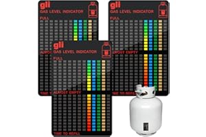 Xyvor 3 Piezas Indicadores Magnéticos de Nivel de Llenado para Bombonas, Reutilizar Magnético Gas Indicador de Nivel para Gas, Fácil de Leer, De Alta Precisión en Tiempo Real para La Vida Cotidiana