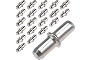 HBERCAI 20x Portaestantes Soporte para Estante,Soporte para Tablas,Soporte para Estantes de 5 mm para Taladrar Baldas de Acero Macizo Niquelado Soporte Balda ara Estantes Armario Gabinete