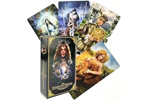 DANGMENG Cartas del Tarot de la Sabiduría Elemental,The Elemental Wisdom Tarot ​Cards,Tarot Card,Party Game