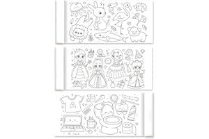 ENJOYAA Children's Drawing Roll,30*300cm Children's Graffiti Scroll Coloring Paper Roll for Kids DIY Painting Color Filling Paper Painting Toys Drawing Paper Roll Art Sketch Painting for Kids Ages 3+ (Type B)