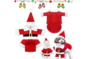 ENAIAH Ubranie dla zwierząt domowych, Święty Mikołaj, kostium bożonarodzeniowy, dla zwierząt domowych, kota, psa, na Boże Narodzenie, ubranie dla zwierząt domowych, na Nowy Rok, imprezę świąteczną, kostium