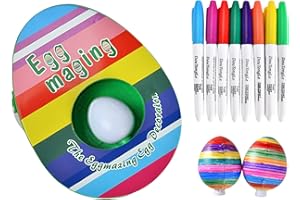 thorityau Original Egg Mazing Easter Egg Decorator Kit Includes 8 Colorful Quick Drying Markers Easy to Make for Boys and Girls