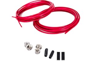 InnoTi Pack de Recambios Comba Crossfit - Kit de Repuestos con 2 Cables de Acero de 3m - Adaptables a Todas las Combas de 2,5mm de Grosor - Topes de Goma y Tornillos de Fijación incluidos