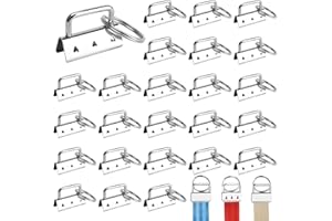 UMILKI 30Pcs Schlüsselband Rohlinge,32mm Klemmschließeanhänger,Schlüsselanhänger Hardware,Klemmverschluss Anhänger Armband Hardware mit Schlüsselring für DIY Handarbeit Lanyard Stoff