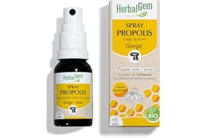 HerbalGem - Propolis Large Spectre Spray Bio - Dès sensation d’un refroidissement – 15 ML