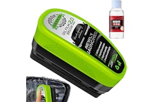 Qosigote New 2.0 Green Oil Film Wipe, Automotive Oil Film Cleaning Brush, Green Oil Film Wipe, Car Oil Film Cleaning, Oil Film Cleaning Brush, Improves Clarity and Visibility (Green1)