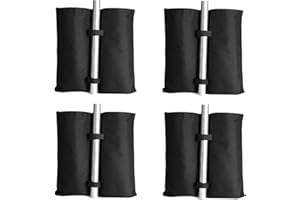 Goutime Zelt sandsäcke pavillon, 4er Set, Schwarz, Zelt Beschwerung Sandsäcke, Gazebo Beschwerung Sandsäcke, Gazebo Beschwerung Sandsäcke, Füllung Gewicht Sandsäcke