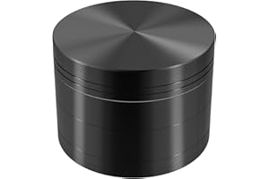 KitchenBoss Mini Grinder ：Trita Grinder Metallo, 4 in 1 Moulin à Vanille 49mm, Tritino con Strumenti di Pulizia per Macinare Spezie (Nero)