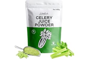 Vitalute Organic Celery Powder Juice | 100 Servings | Celery Detox and Cold Pressed | Boosts Immune System, Energy and Supports Gut Health | Rich in Immune Vitamin C and Minerals | Vegan & Pure