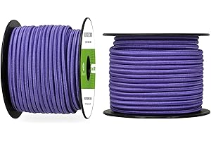 Abma Cord Corda Elastica 5mm 30M Corda di Gomma Cavo Elastico Marino per Teloni, Tende e Bagagli - Viola
