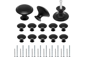 PVFZXS 10-Stück Retro schwarz Möbelknöpfe, Schrankknöpfe Schwarz, Türknöpfe, Schrankknöpfe, 30mm antike Küchenschrankgriffe, für Schublade, Küchenschränke, Kleiderschrank