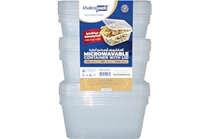 Khaleej pack (500ml+750ml+1000ml) Microwave Container economy pack - Eco-Friendly, BPA-Free Dishwasher Safe Food Storage for Meal Prep & Leftovers