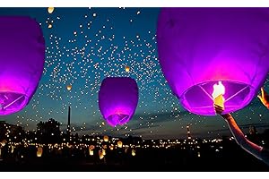 A Liittle Tree-20 Eco-Friendly Chinese Flying Sky Lanterns (Purple)