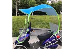 Mediawave Store Housse imperméable universelle pour moto paresoleil et housse de pluie pour moto et vélo électrique parapluie pour scooter protège contre la pluie et le soleil accessoires moto (bleu)