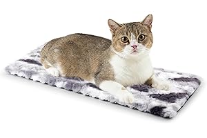 Petace Coussin de Fenetre pour Tapis de Lit pour Chats Auto-Chauffante sans Électricité, antidérapante Couverture de Chat Auto-chauffante pour fenêtre 60x24cm, Housse Douce et Lavable Gris