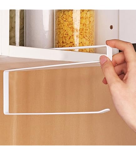 Porte-Serviettes Magnétique Pour Réfrigérateur – Barre Multifonction Blanche – Support 4,5 Kg – Sans Perçage, Pour Cuisine, Salle De Bain
