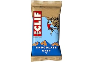 CLIF Bar Chocolate Chip - Barrita Energética 68 g (Paquete de 12)