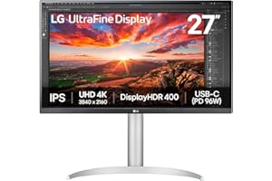 LG Ultrafine™ 27UP850K-W Ecran PC 4K 27" - Dalle IPS résolution UHD (3840 x 2160), 5ms GtG 60Hz, DisplayHDR™ 400, DCI-P3 95% (CIE1976), Mode Lecture, inclinable, réglable en Hauteur