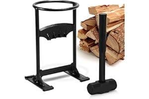 Vigevee Spaccalegna Kindling Cracker, spaccalegna portatile rapido, con martello da 4 libbre e borsa per il trasporto, risparmio di lavoro per campeggio a casa (21 x 15,5 x 30,5 cm)