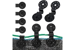 Xiujuers 80 PCS Clips de Plastico para Tela de Sombra, Clips para Toldos y Lonas, Clip Especial con Ojal, Clip De Malla De Sombra, Clips de Plástico para Tela de Protección, Clip de Red de Jardín(80)