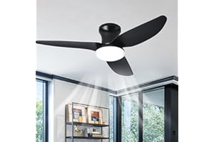 DCEINZ Grande Plafonnier Ventilateur de Plafond Salon Dimmable Télécommande LED Lustre Ventilateur De Plafond Réversible Silencieux Dc Lumiere Ventilateur Plafond 6 Vitesses Smart Pour Chambre