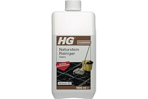 HG Natursteinreiniger mit Glanzauffrischer, Produkt 37, hoch konzentrierte Formel für Marmor und kalkhaltige Natursteine, zum Wischen oder Polieren für neuen Glanz - 1 L (221100105)