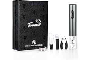 Kato Tirrinia Juego de Regalo de abridor de Vino eléctrico - Kit de Herramientas de Accesorios para Quitar el Corcho de la Botella de Vino
