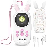 32GB MP3 Player for Kids, Cute Bunny MP3 Player with Bluetooth, MP3 Music with Speaker, MP3 Player with FM Radio, Recordings,