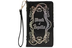 Betsey Johnson Women's Book of Spells Wallet Wristlet, Black, One Size