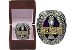 HYKJSHED 2025 Fantasy Football Ring Vatertag Sammlerstücke Meisterschaftsring Vitrine