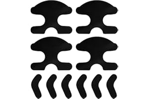 lasuroa 10pcs Coussinets d'ajustement pour Bottes de Ski, Rembourrage en Mousse Autocollante pour Bottes Ski pour Réduire Le Soulèvement du Talon et Les Douleurs à la Cheville(Noir)