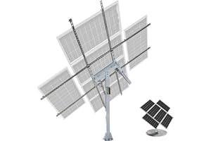 ECO-WORTHY Supporto Pannello Solare a Due Assi con Sistemi di Tracciamento (Aumento del 40% Della Potenza) con Controller Tracker, Ideale per Diversi Pannelli Solari, per Giardini/Fattoria/Field
