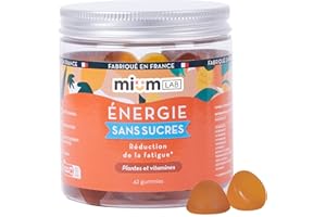 MIUM LAB GUMMIES EXPERTISE Mium Lab - Énergie : Coup de Boost & Réduction de la Fatigue Physique & Mentale - Plantes Adaptogènes (Guarana & Ginseng) Caféine naturellement présente et Vit C - Cure 21 jours - Fabriqué en France