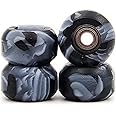 SPITBOARDS Fingerboard Swirl Wheels Polyurethane CNC Lathed Bearing Wheels - Black Swirl