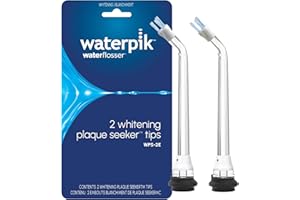 Waterpik - Embouts à Effet Blanchissant Plaque Seeker - uniquement pour Hydropulseurs Blanchiment Waterpik - Nettoie Implants, Couronnes, Lot de 2