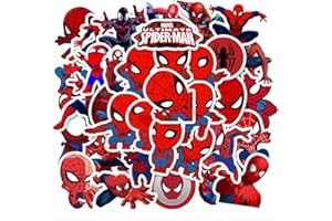 wopin 70 PCS Adesivi Spider-Man Cartoon Adesivi Bottiglie d'Acqua, Moto, Quaderni, Bagagli, Bicicletta, Skateboard, Ottimo Regalo per Bambini, Ragazzi, Adolescenti