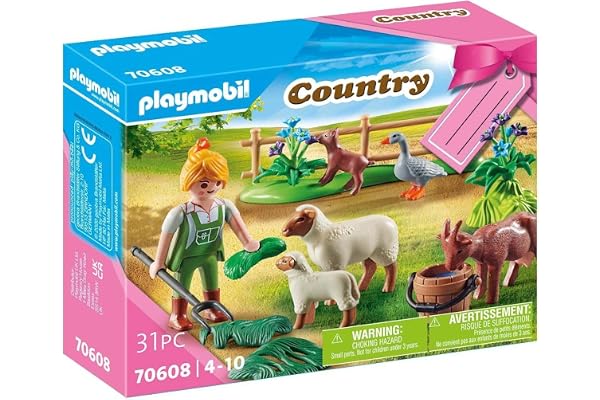 PLAYMOBIL Coffret Cadeau Paysanne avec Animaux de pâturage 70608