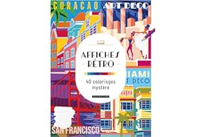 Affiches rétros - 40 coloriages mystère