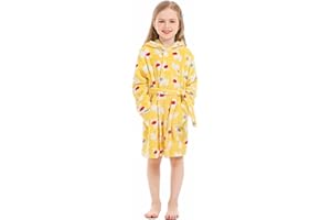 XINNE Unisex Baby Korallen Fleece mit Kapuze Morgenmantel Bademantel Jungen Mädchen Kleinkinder Pyjamas Nachtwäsche