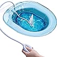 ELECDON Sitz Bath with Flusher Hose and Drain Holes, Sitz Bath Toilet Seat for Postpartum Care, Perineal Soaking Bath Over The Toilet Seat, Universal Fit Post-Episiotomy Patients on The Toilet
