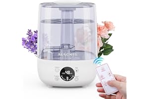 ALACRIS 4L Humidificateur d'Air Intelligent pour Bébé, Humidificateur à Ultrasons à Brume Froide, Mode Auto Silencieux, Diffuseur D'arômes, Durée Jusqu'à 30H, Timer Off, Sans BPA
