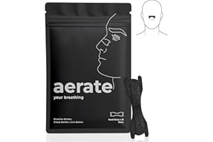 Aerate Nasal Strips – Upgraded 31 Strips (Black), Snoring Aid, Dermatologically Tested & Hypoallergenic, Nasal Congestion Relief