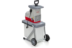 IKRA elektrisk kompostvarn ILH 3200A, grenstorlek upp till 44 mm | Högpresterande motor, tyst, robust och underhållsfri, 3000 watt, automatisk insugning av grenar, automatisk backfunktion