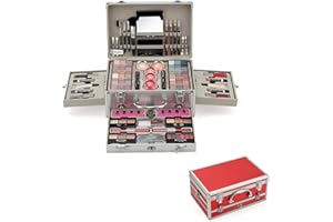 TEMU-SC 102 Couleurs Cosmetics Professional Trousse de Maquillage, Makeup Gift Set avec Ombres Paupière, Rouge à Lèvre, Pinceaux, Bâton contour, Correcteur, Mascara